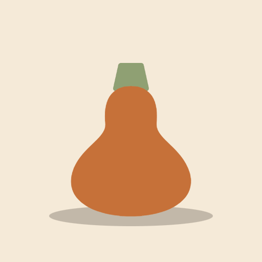Animated squash, 512px GIF on cream